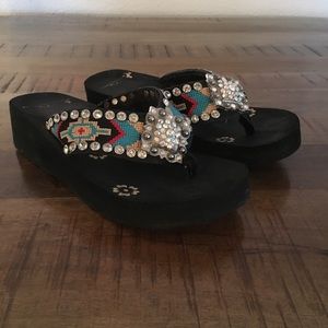 Montana West Wedge Flip Flops